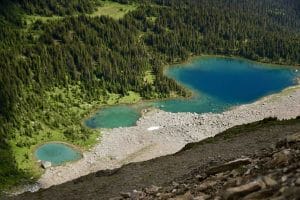 Turquoise Alpine Lakes in the Rocky Mountains
