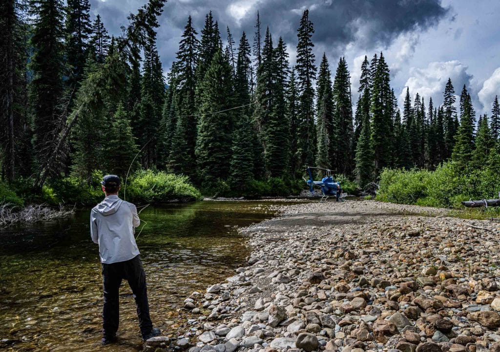 heli fly fishing British Columbia remote river