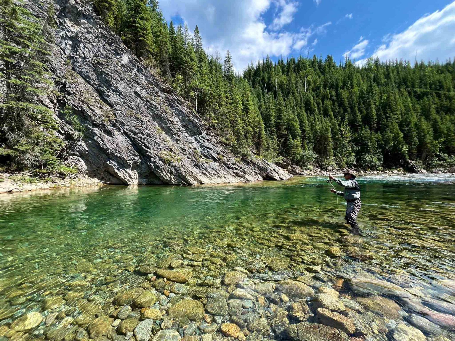 remote fly fishing river British Columbia
